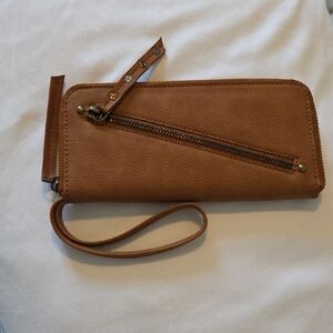 Free People Tan Leather Wallet